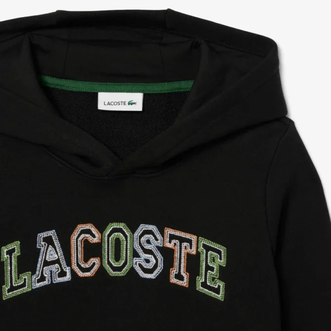 Broderte fleece-hettegenser