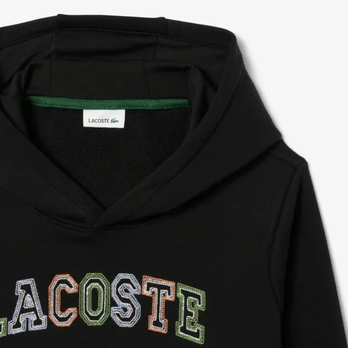 Broderte fleece-hettegenser