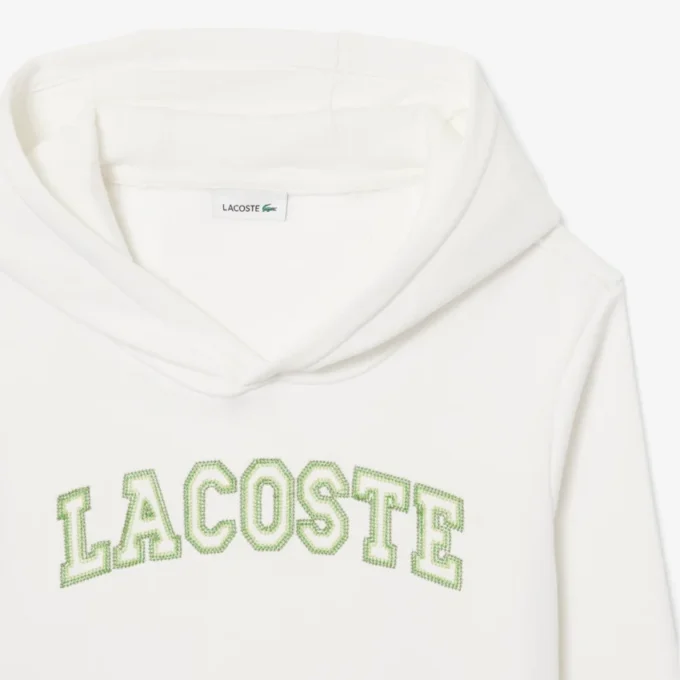Broderte fleece-hettegenser
