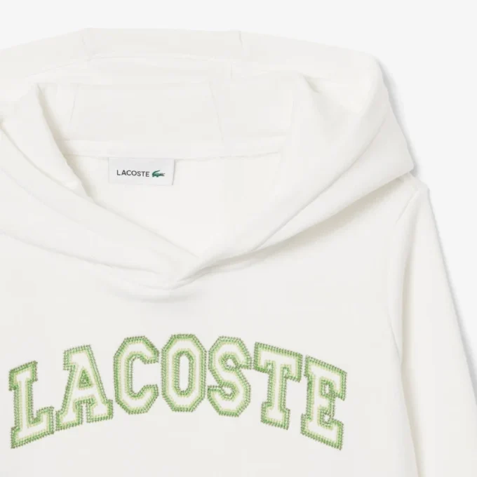 Broderte fleece-hettegenser