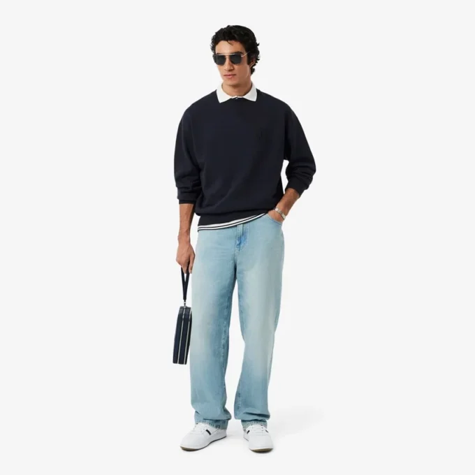 Broderte fleece-Sweatshirt