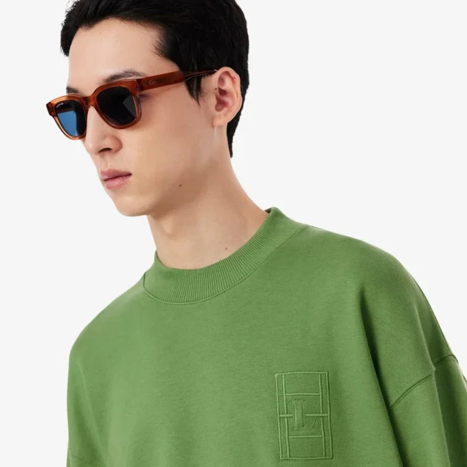Broderte fleece-Sweatshirt
