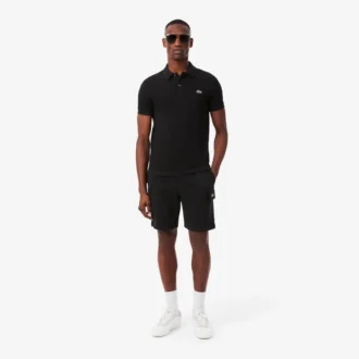 Cargo-shorts i bomullsfleece for menn