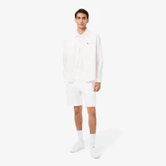 Cargo-shorts i bomullsfleece for menn