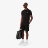 Cargo-shorts i bomullsfleece for menn