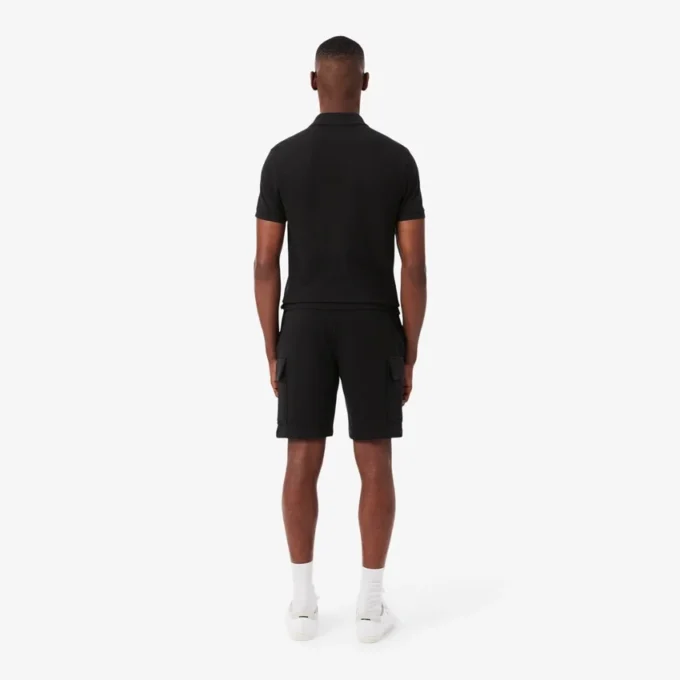 Cargo-shorts i bomullsfleece for menn