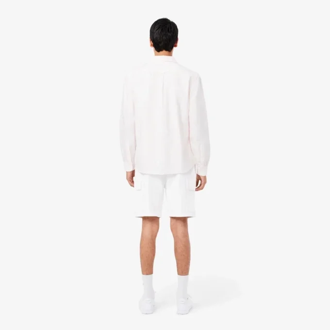 Cargo-shorts i bomullsfleece for menn