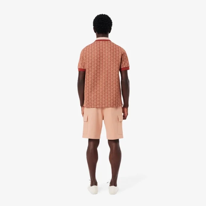 Cargo-shorts i bomullsfleece for menn