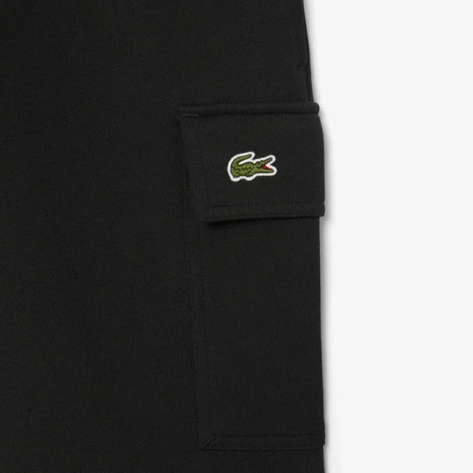 Cargo-shorts i bomullsfleece for menn