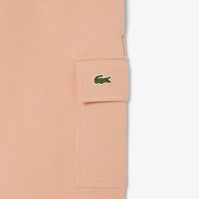 Cargo-shorts i bomullsfleece for menn