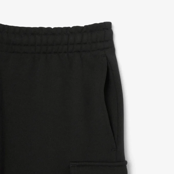 Cargo-shorts i bomullsfleece for menn
