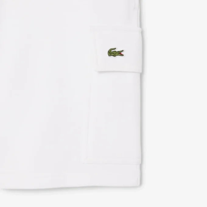 Cargo-shorts i bomullsfleece for menn