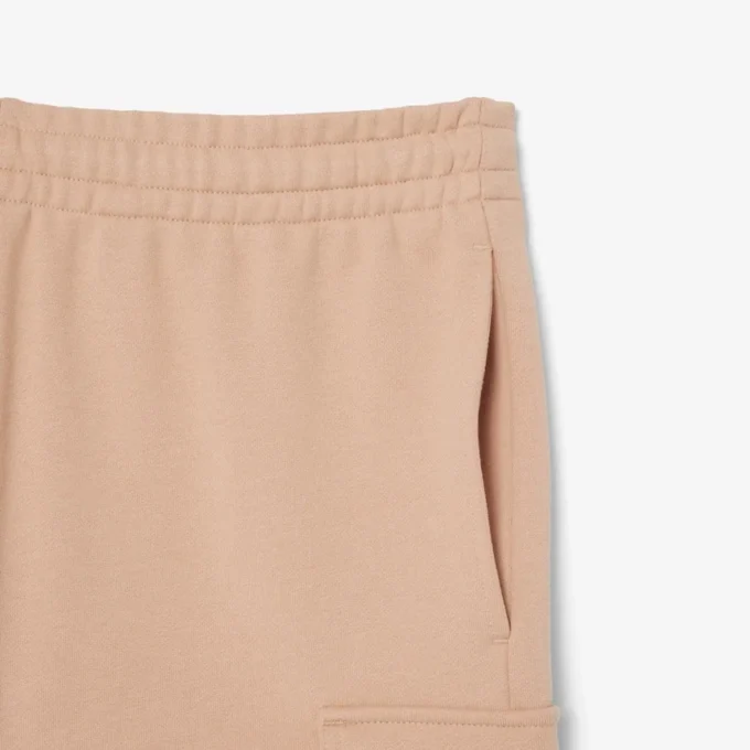 Cargo-shorts i bomullsfleece for menn