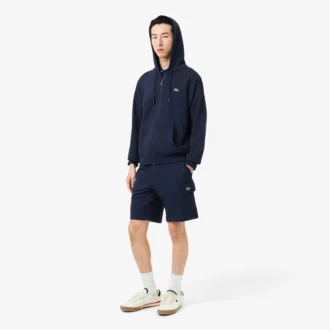 Cargoshorts i bomullsfleece for menn