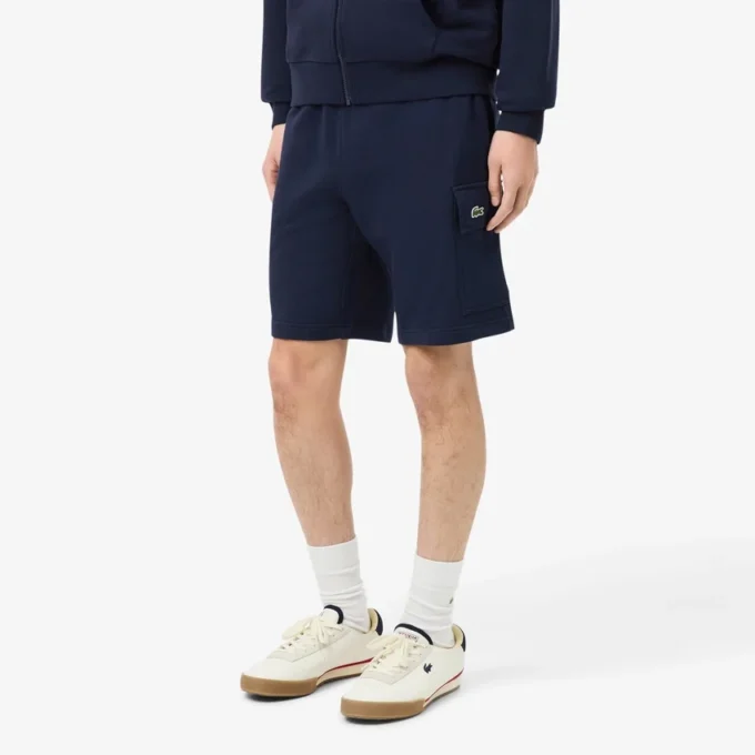 Cargoshorts i bomullsfleece for menn