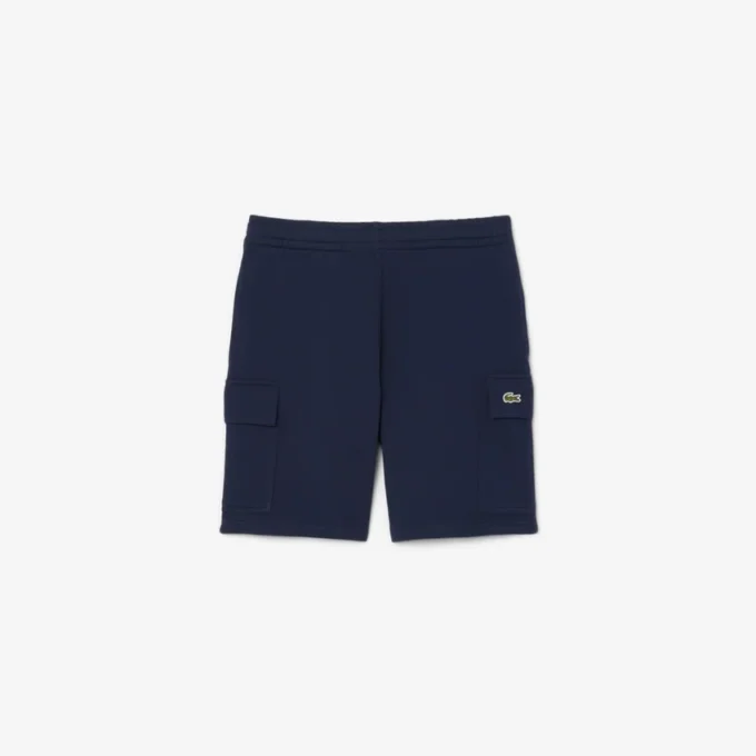 Cargoshorts i bomullsfleece for menn