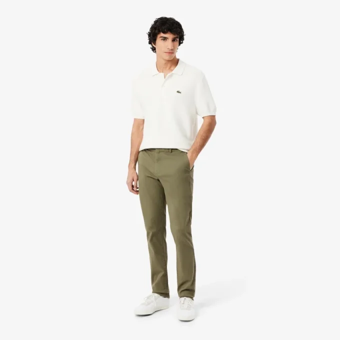 Chino-bukser i slim fit med stretch-twill