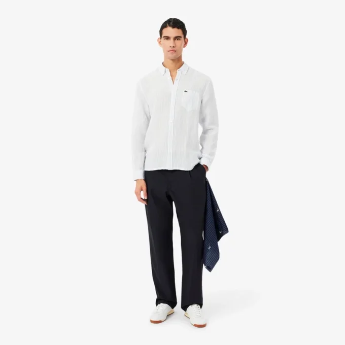 Chinobukser i bomull med rett passform