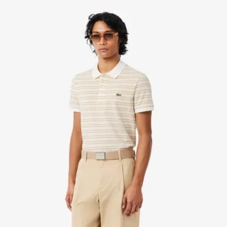 Classic Fit Striped Petit Piqua Pologensere