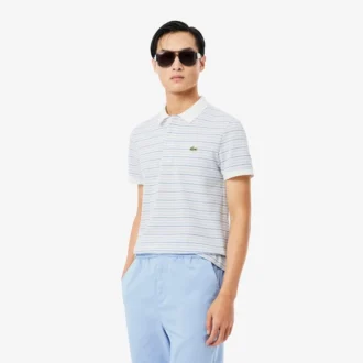 Classic Fit Striped Petit Piqua Pologensere