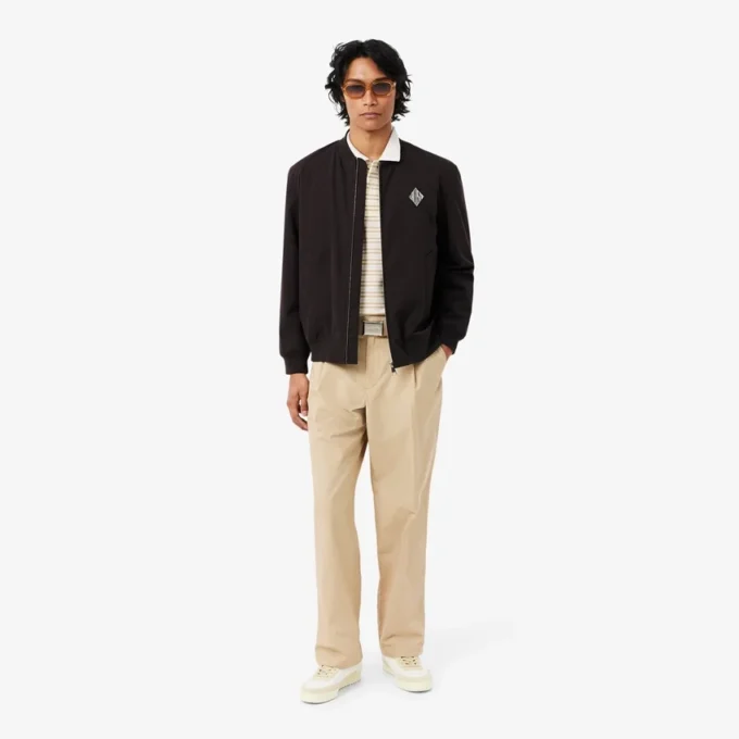 Classic Fit Striped Petit Piqua Pologensere