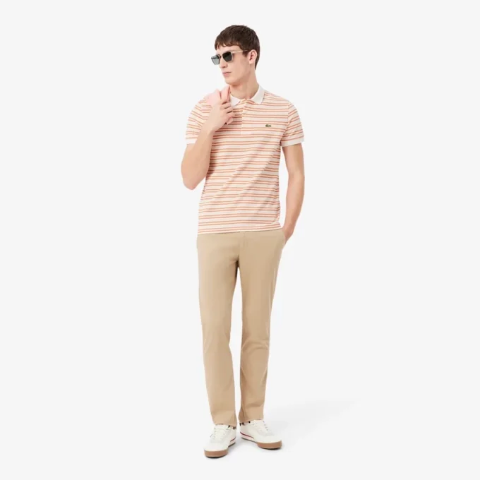 Classic Fit Striped Petit Piqua Pologensere