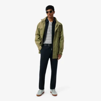 Classic Fit Striped Petit Piqua Pologensere