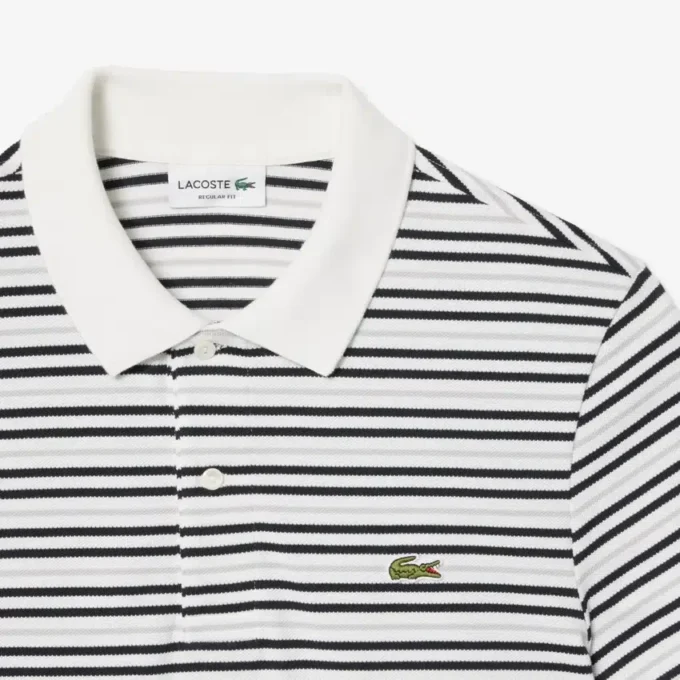 Classic Fit Striped Petit Piqua Pologensere