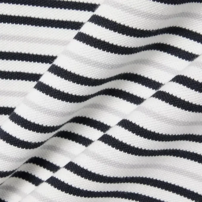 Classic Fit Striped Petit Piqua Pologensere