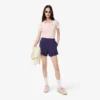 Dobbeltsidige piqué-shorts for kvinner