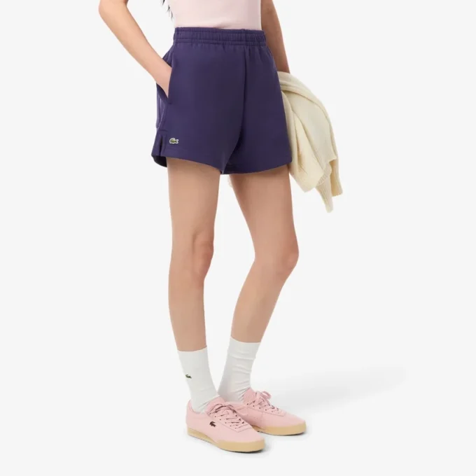 Dobbeltsidige piqué-shorts for kvinner