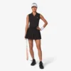 Ermeløs tennis-poloskjorte i stretchstrikk for damer