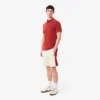 Fargeblokkerte shorts i bomullsfleece for menn