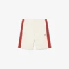 Fargeblokkerte shorts i bomullsfleece for menn