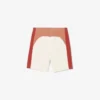 Fargeblokkerte shorts i bomullsfleece for menn