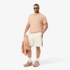 Fargeblokkerte shorts i bomullsfleece for menn