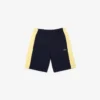 Fargede, børstede fleece-shorts for menn
