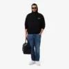 Fleece-hettegenser med flere trykk for menn
