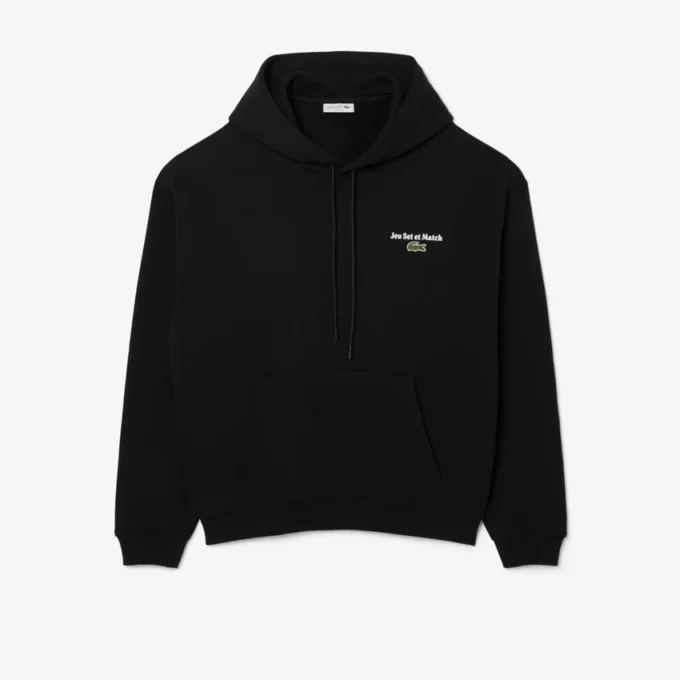 Fleece-hettegenser med flere trykk for menn
