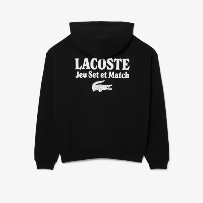 Fleece-hettegenser med flere trykk for menn
