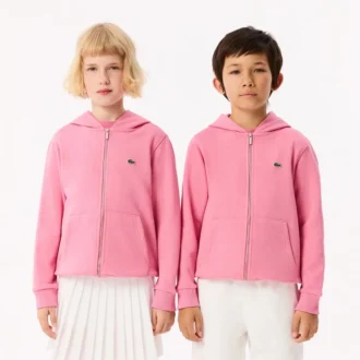 Fleece-hettegenser med glidelås for barn