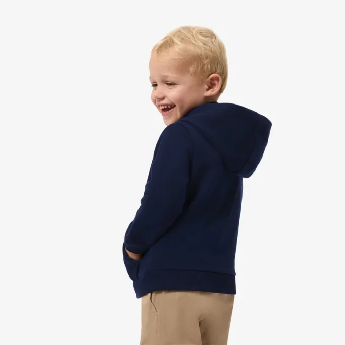 Fleece-hettegenser med glidelås for barn