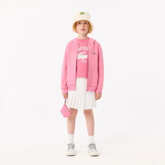 Fleece-hettegenser med glidelås for barn