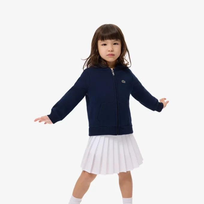 Fleece-hettegenser med glidelås for barn