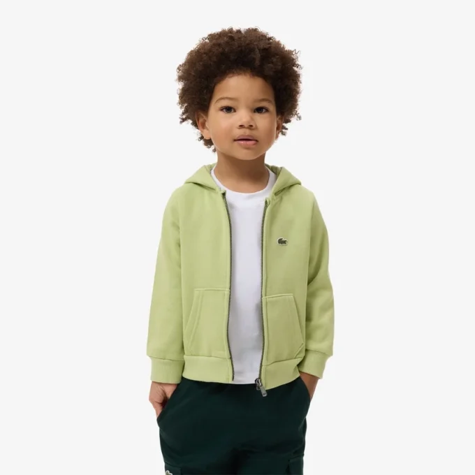 Fleece-hettegenser med glidelås for barn