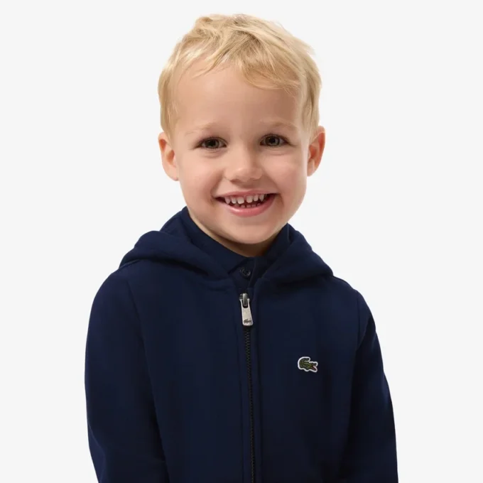Fleece-hettegenser med glidelås for barn