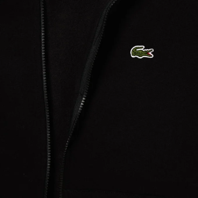 Fleece-hettegenser med glidelås for menn