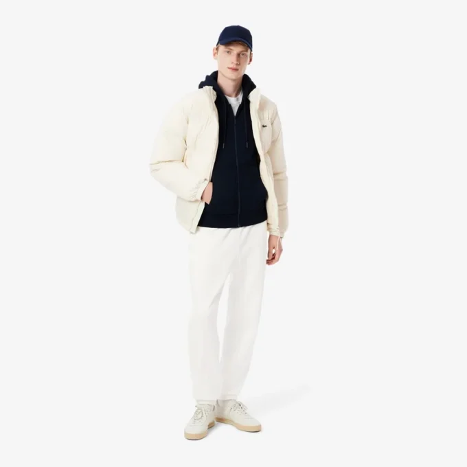 Fleece-joggebukse med logo for menn