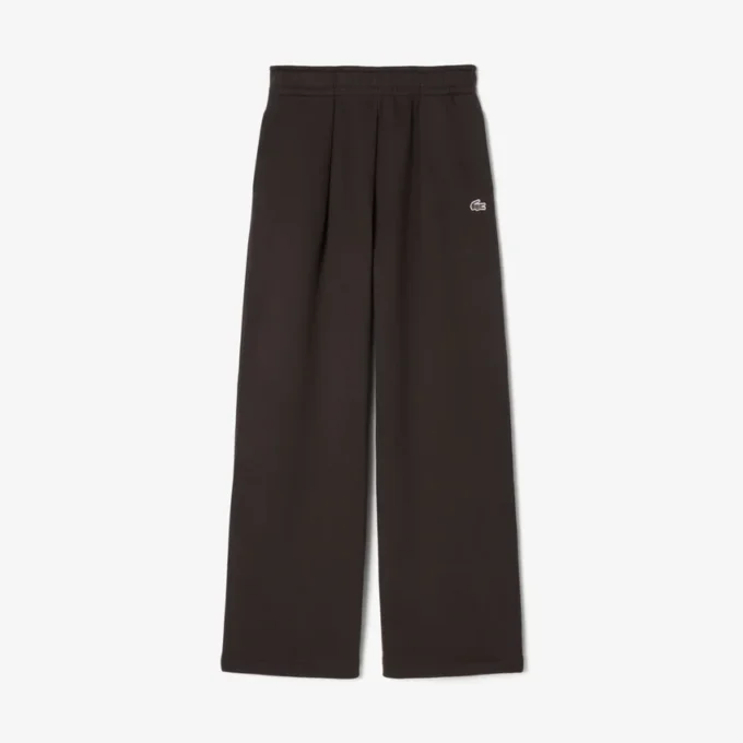 Fleece-joggebukse med vid benvidde for kvinner
