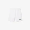 Fleece-shorts for menn med brodert tekst og normal passform